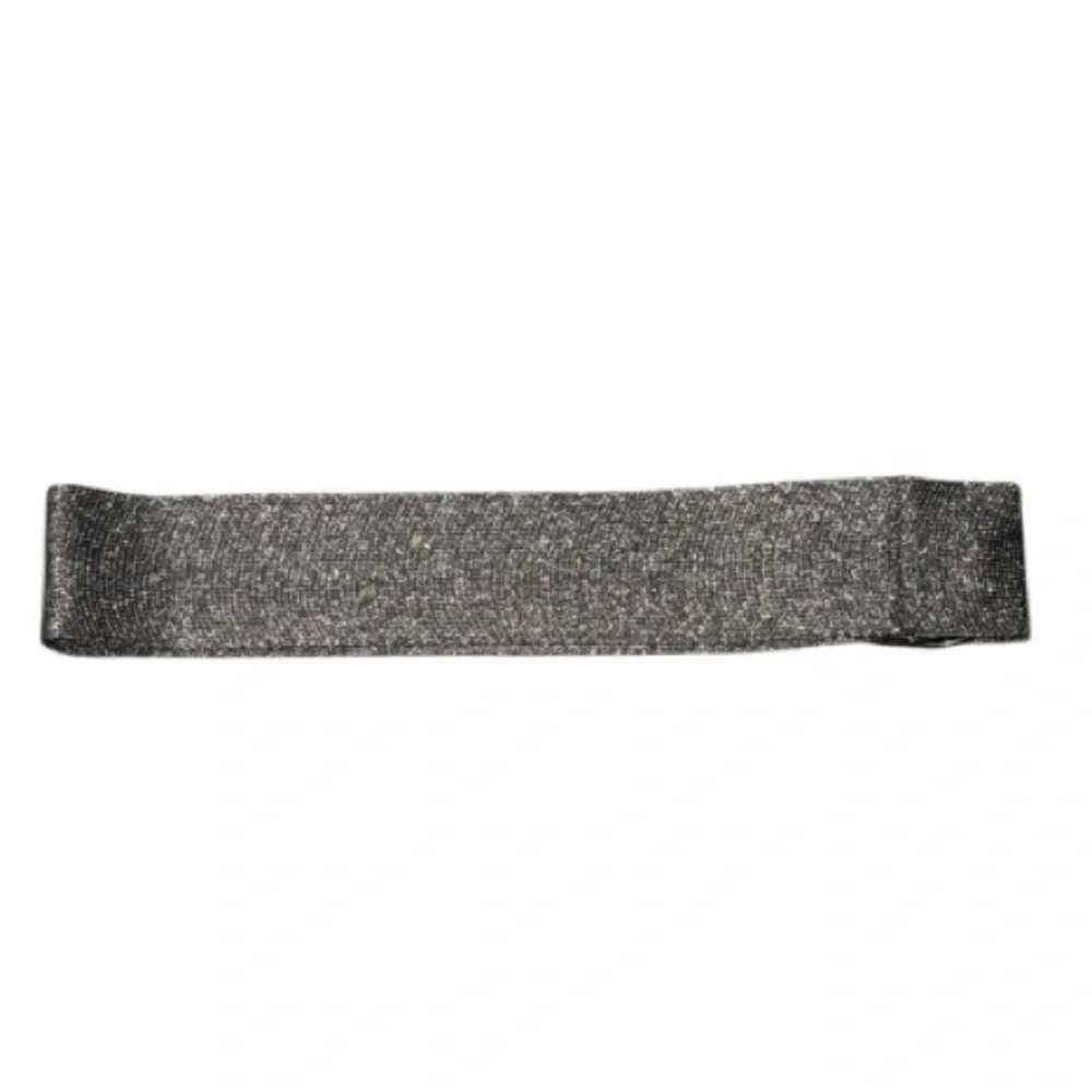 Authentic Banana Republic designer wide silver gunmetal shimmer mesh belt sz S/M